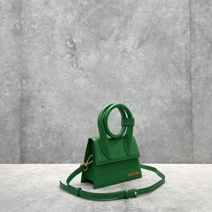 Jacquemus Le Chiquito Noeud Coiled Handbag Green J2023