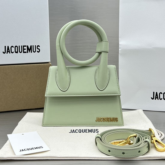 Jacquemus Le Chiquito Noeud Coiled Handbag Light Green J2023