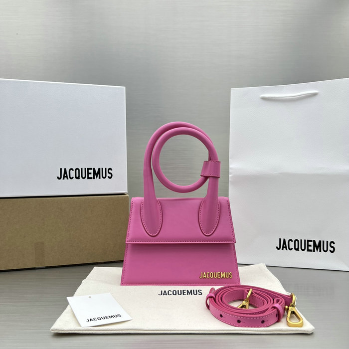 Jacquemus Le Chiquito Noeud Coiled Handbag Peach J2023