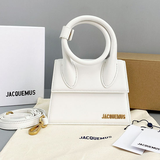Jacquemus Le Chiquito Noeud Coiled Handbag White J2023
