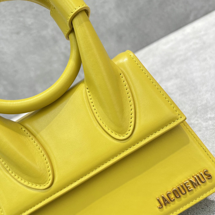 Jacquemus Le Chiquito Noeud Coiled Handbag Yellow J2023