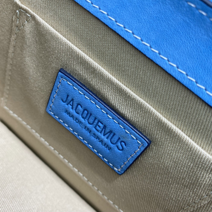 Jacquemus Suede Le Chiquito Noeud Coiled Handbag Blue J2023