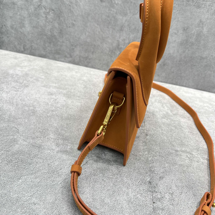 Jacquemus Suede Le Chiquito Noeud Coiled Handbag Orange J2023