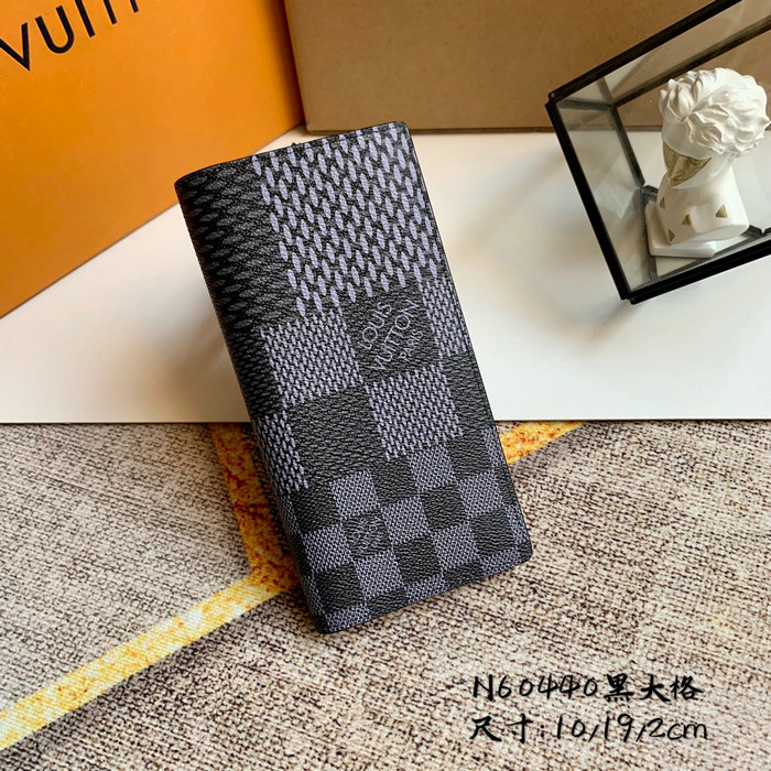 Louis Vuitton Damier Graphite Brazza Wallet Black N60440