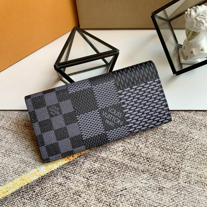 Louis Vuitton Damier Graphite Brazza Wallet Black N60440