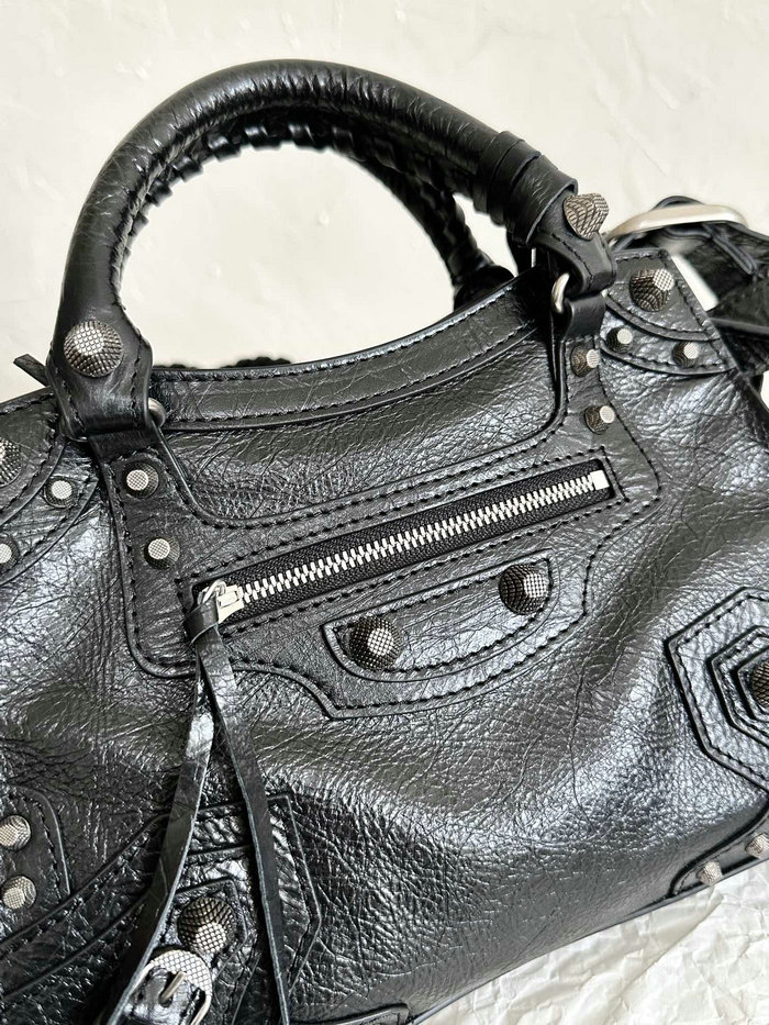 Balenciaga Leather Neo Classic City XS Tote Bag Black B700940