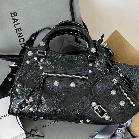 Balenciaga Leather Neo Classic City XS Tote Bag Black B700941