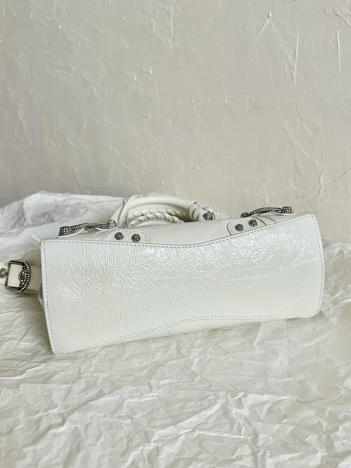 Balenciaga Leather Neo Classic City XS Tote Bag White B700941
