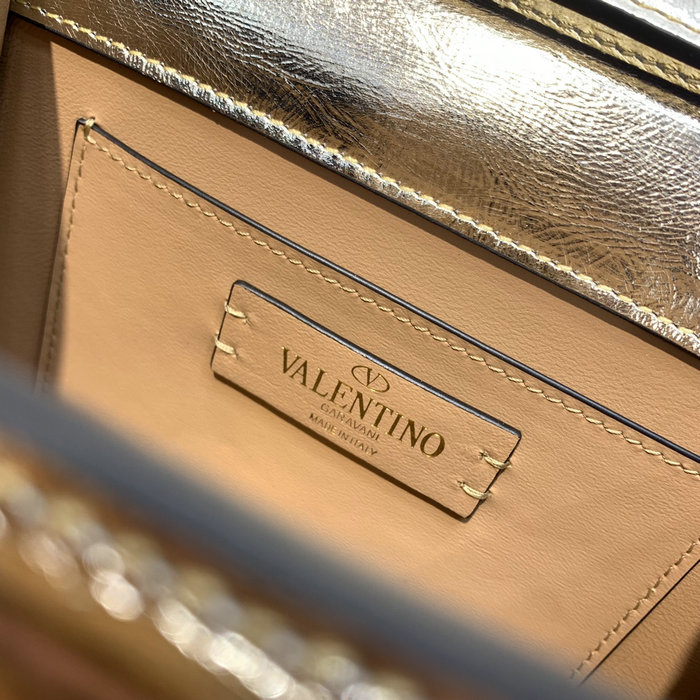 Valentino Mini Vsling Handbag Gold V0097