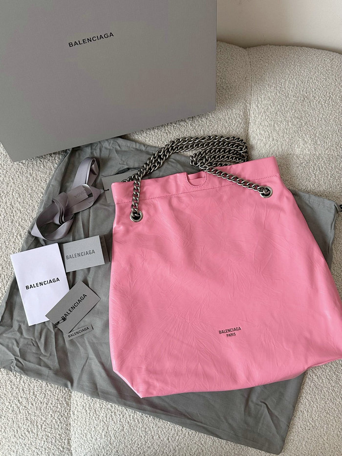 Balenciaga Crush Medium Tote Bag Pink B742941