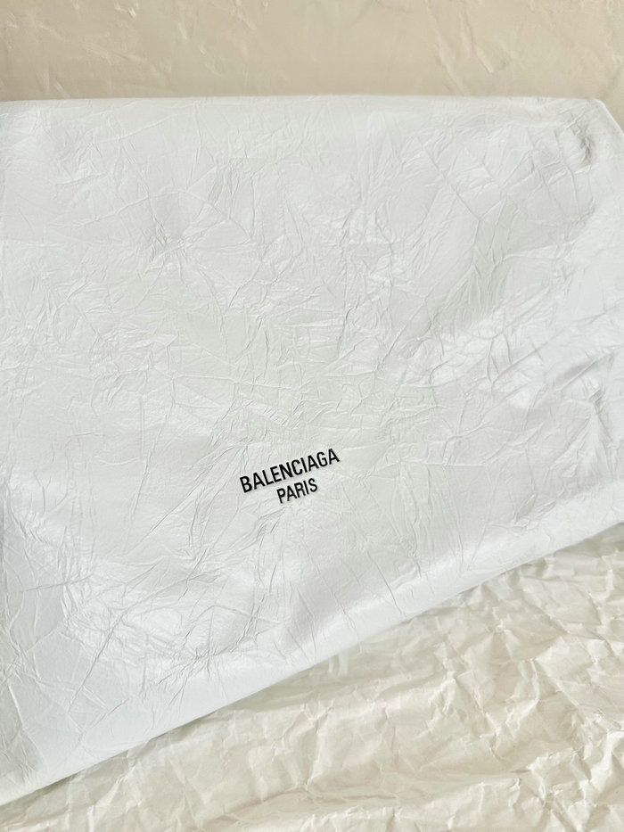 Balenciaga Crush Medium Tote Bag White B742941