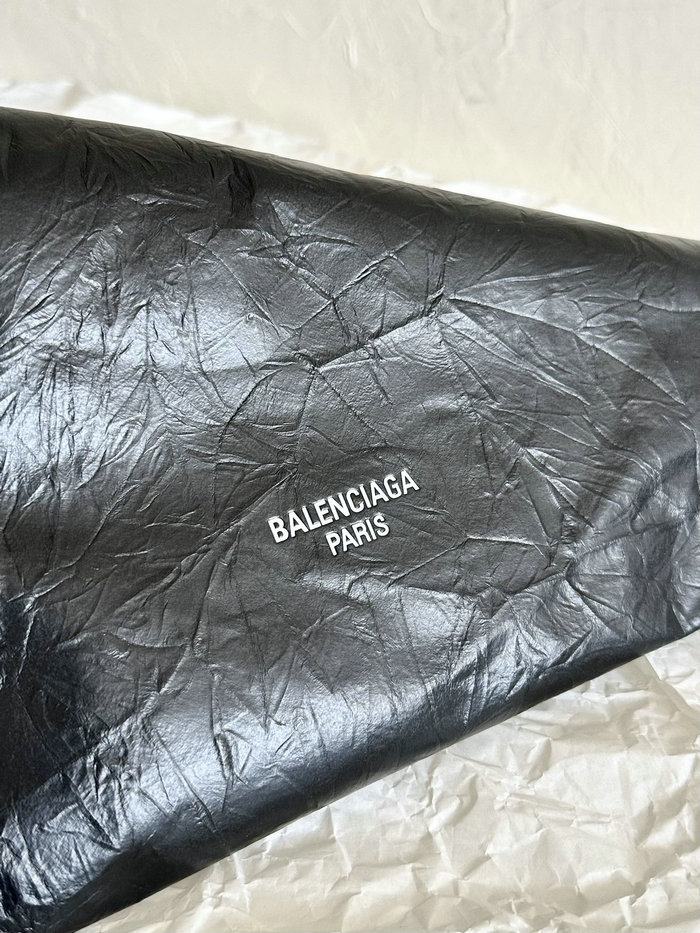 Balenciaga Crush Small Tote Bag Black B742942