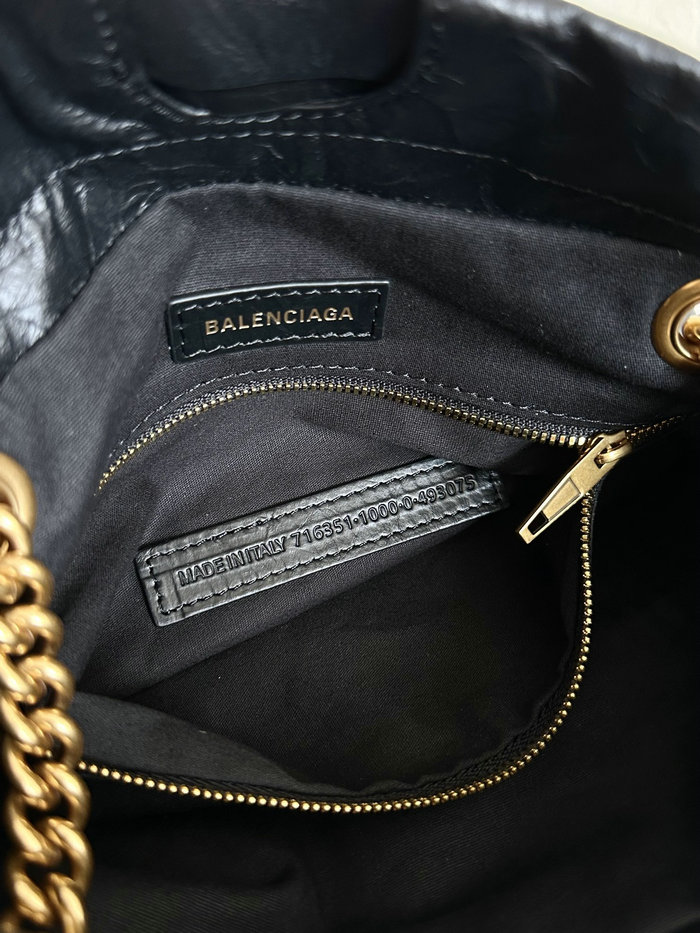 Balenciaga Crush Small Tote Bag Black B742942