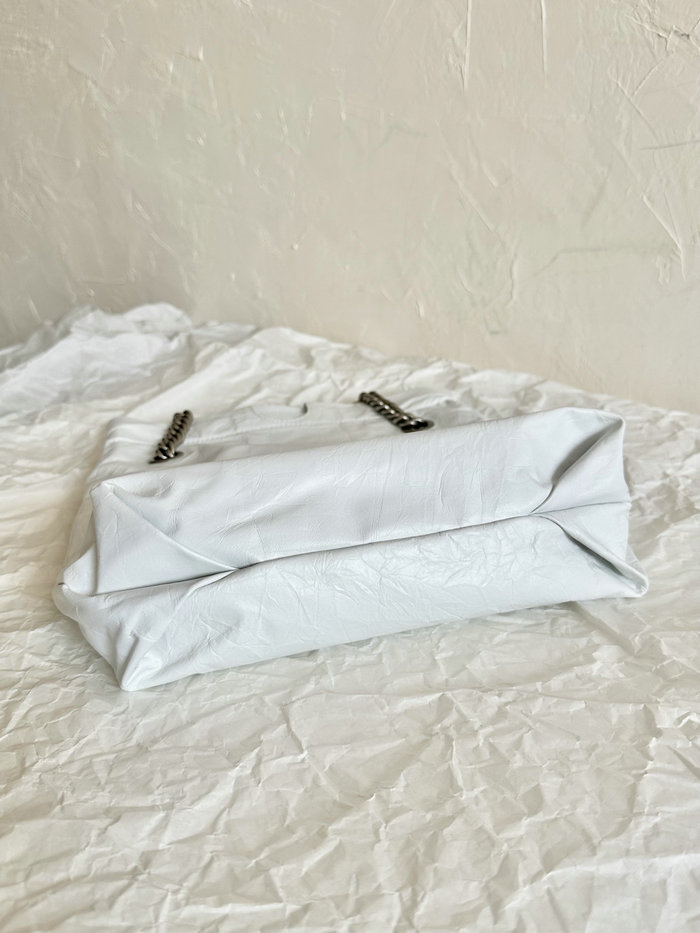 Balenciaga Crush Small Tote Bag White B742942