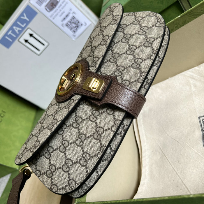 Gucci Supreme canvas Blondie belt bag brown 718154