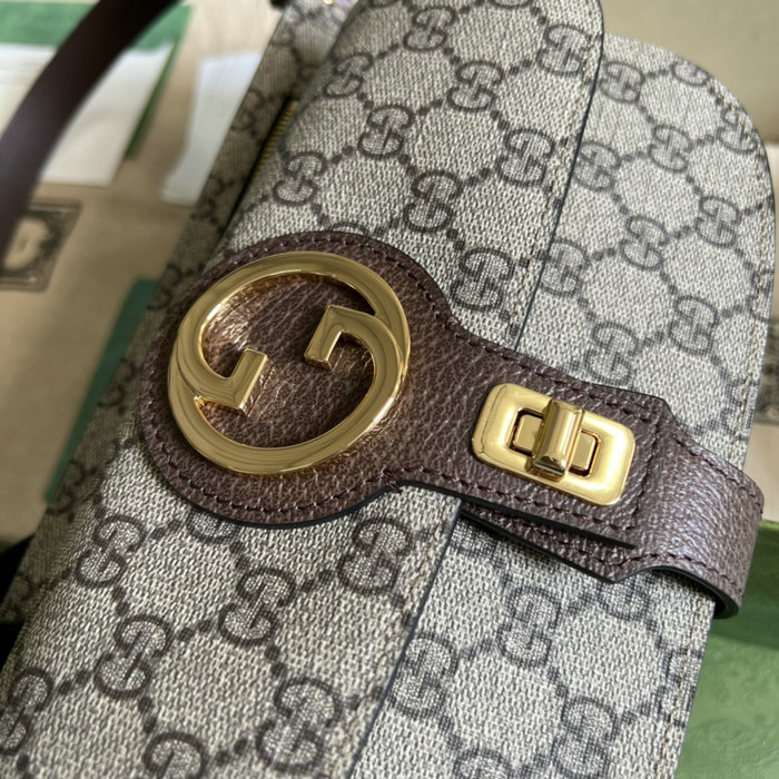 Gucci Supreme canvas Blondie belt bag brown 718154