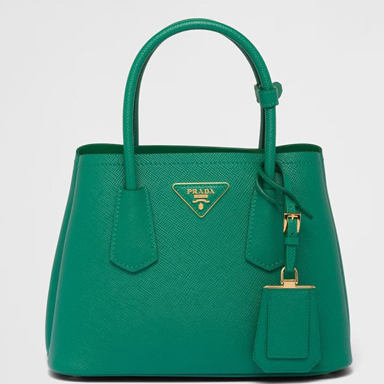 Prada Double Saffiano leather mini bag Green 1BG443