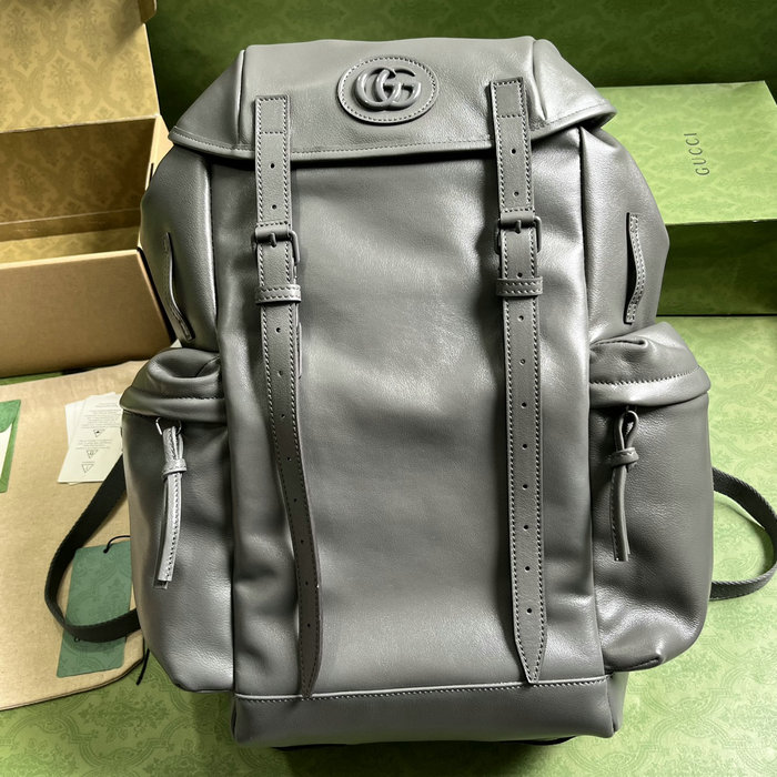 Gucci Backpack with tonal Double G Grey 725657