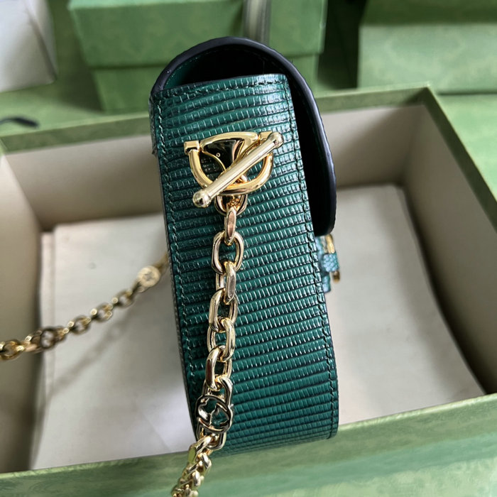 Gucci Horsebit 1955 lizard mini bag Green 675801
