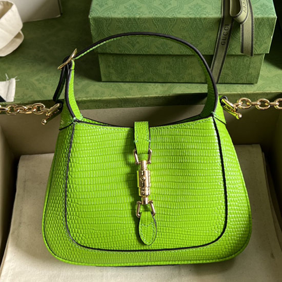 Gucci Jackie 1961 lizard mini bag Pastel Green 675799