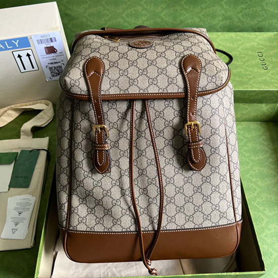 Gucci Medium backpack with Interlocking G Brown 696013