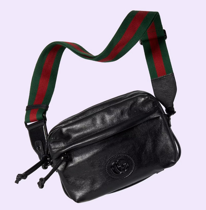Gucci Shoulder bag with tonal Double G Black 725696