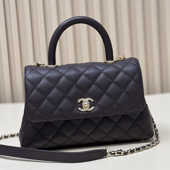 Chanel Small Flap Bag with Top Handle Burgudny A92990
