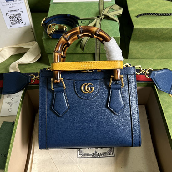 Gucci Diana Mini Tote Bag Blue 702732