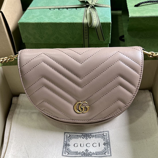 Gucci GG Marmont Matelasse Chain Mini Bag Pink 746431