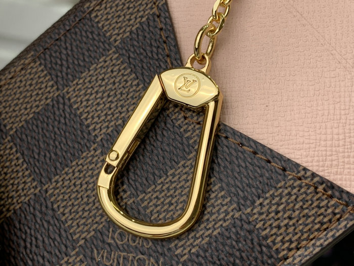 Louis Vuitton Damier Ebene Card Holder Recto Verso Pink M69431