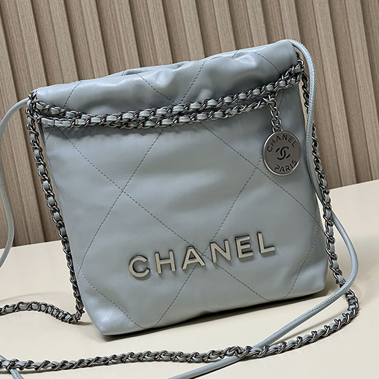 Chanel 22 Mini Handbag Blue AS3980