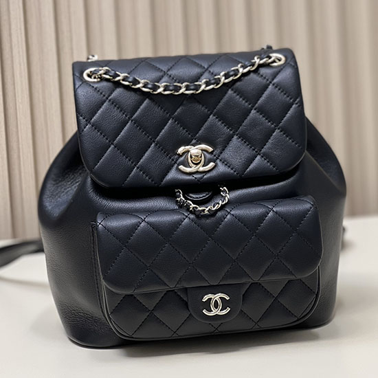Chanel Calfskin Duma Backpack Black AS3688