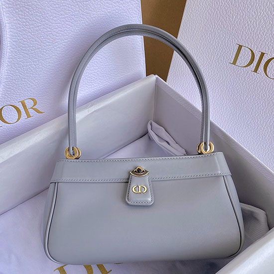 Small Dior Leather Key Bag Grey D6098