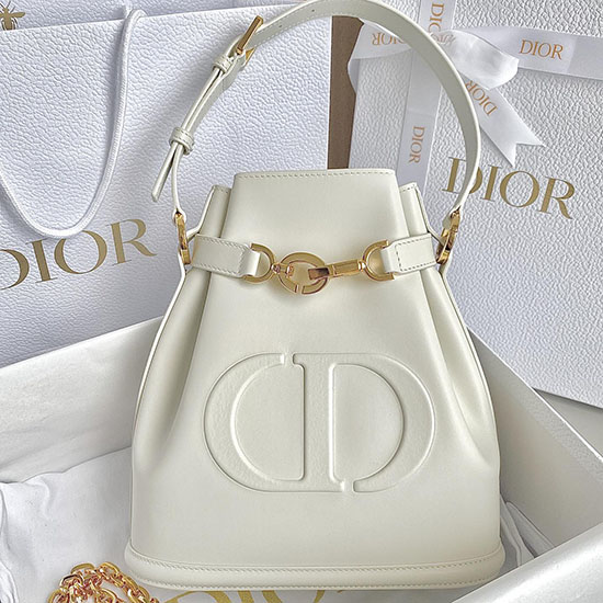 Medium Cest Dior Calfskin Bag White D7061