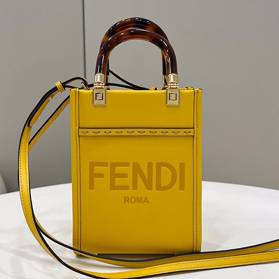 Fendi Sunshine Mini Tote Bag Yellow F8376