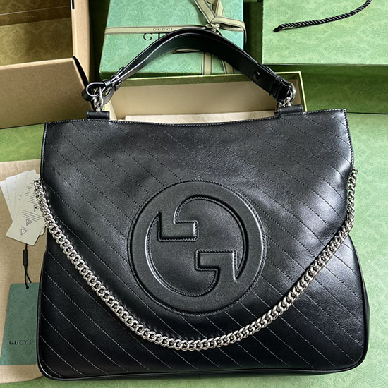 Gucci Blondie Medium Tote Bag Black 751516