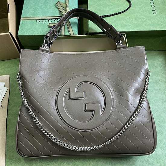 Gucci Blondie Medium Tote Bag Grey 751516