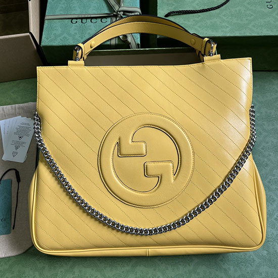 Gucci Blondie Medium Tote Bag Yellow 751516