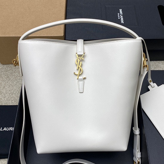 Saint Laurent Le 37 in Shiny Leather White 742828