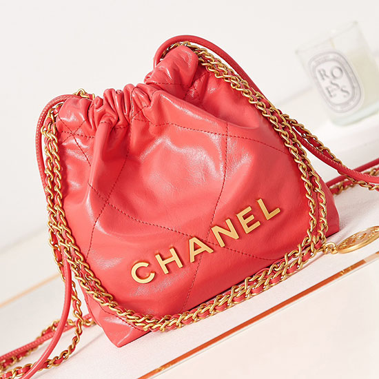Chanel 22 Mini Handbag Rose AS3980