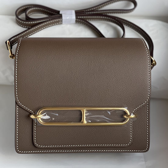 Hermes Evercolor Leather Roulis Bag Etoupe HR0805