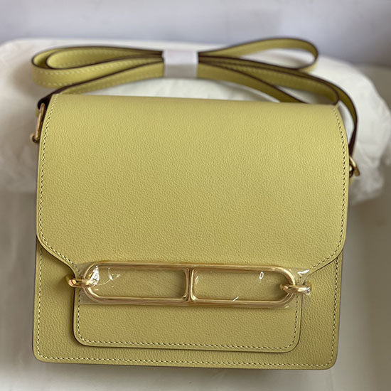 Hermes Evercolor Leather Roulis Bag Jaune Poussin HR0805