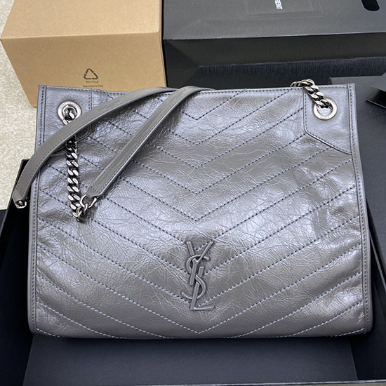 Saint Laurent Niki Medium Shopping Bag Dark Grey 577999