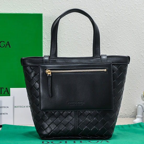 Bottega Veneta Small Flip Flap Bag Black 754916