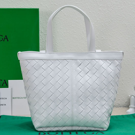 Bottega Veneta Small Flip Flap Bag White 754916