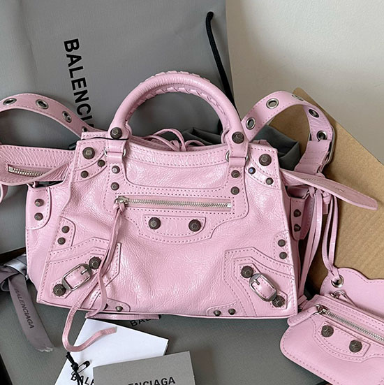 Balenciaga Leather Neo Classic City XS Tote Bag Pink B700940