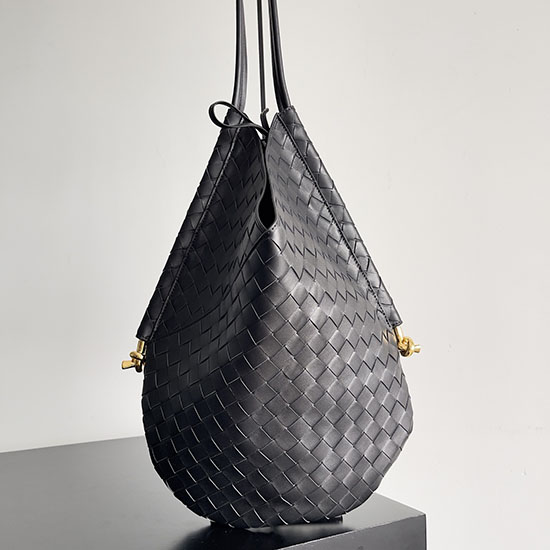 Bottega Veneta Medium Solstice Shoulder Bag Black B740990