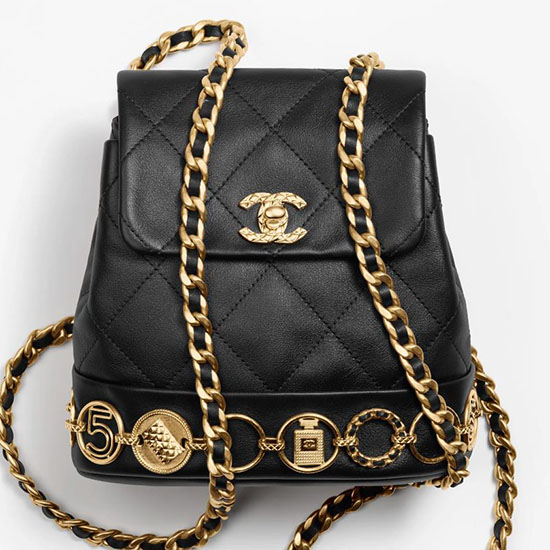 Chanel Calfskin Small Backpack Black AS4275