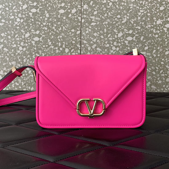 Small Valentino Garavani Shoulder Letter Bag Pink V5082