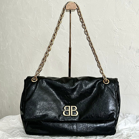 Balenciaga Arena Monaco Medium Chain Bag Black B765945